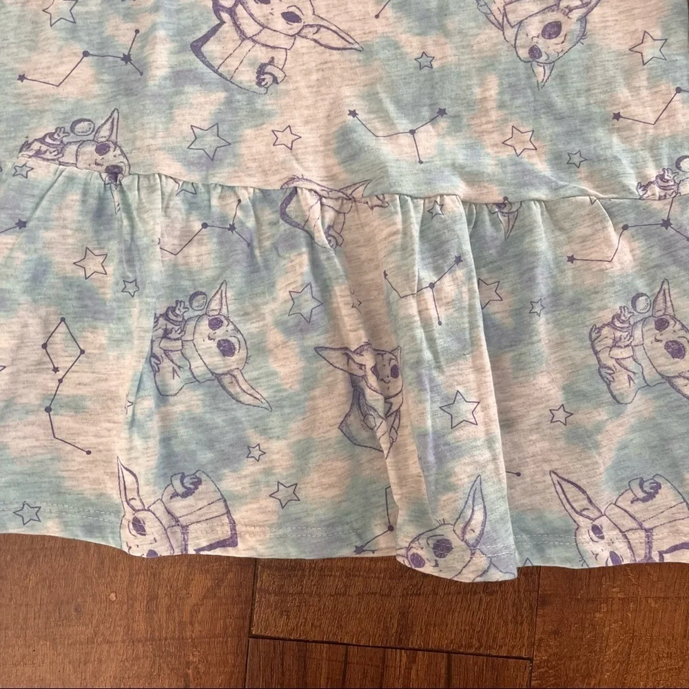 NWT long sleeve LS girls youth lightweight baby yoda dress XL